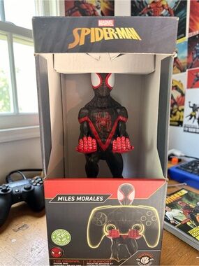 Miles Morales Spider-Man Cable Guy Controller Devise Phone Holder New